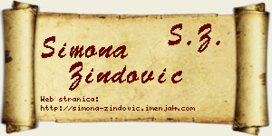 Simona Zindović vizit kartica